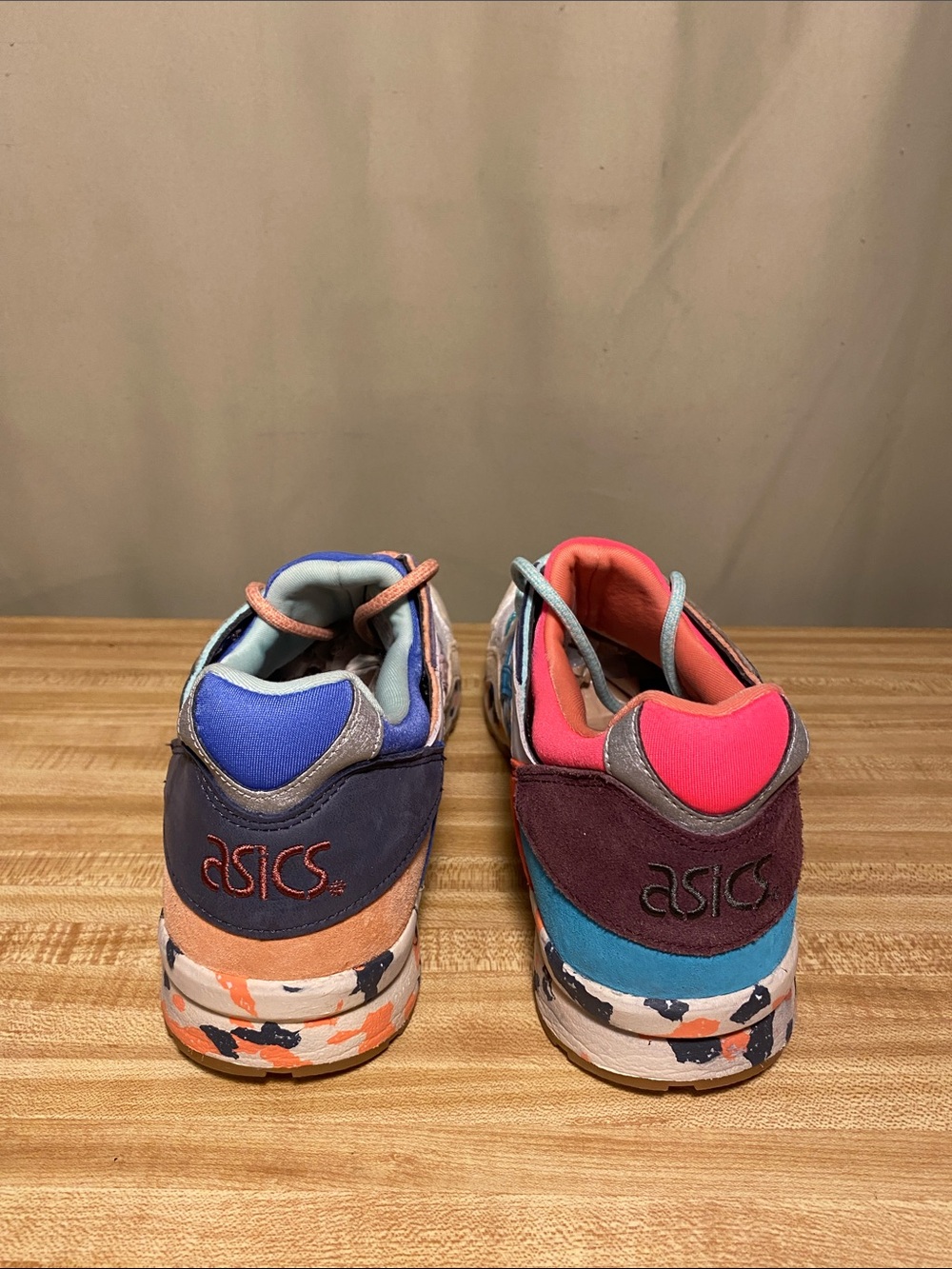 ASICS Gel-Lyte 5 (V) Re-Material Pink Aqua Running Shoes Mens 8.5 - Picture 2 of 7